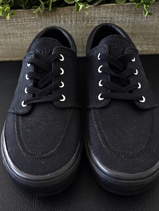 Polo Ralph Lauren Other - Polo by Ralph Lauren Men's Black Canvas Low-Top Sneakers/Shoes Size 12 NWOB